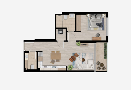 1 BEDROOM - TYPE B2